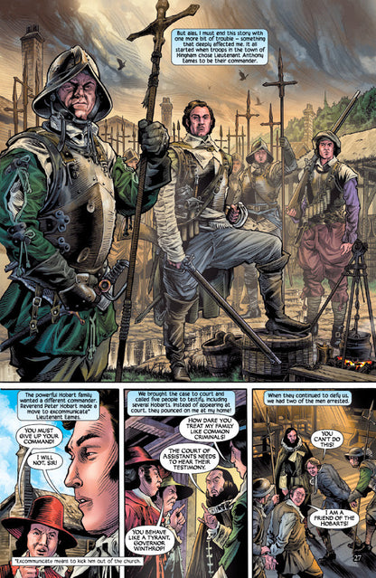 Comic book panel from "A New England"