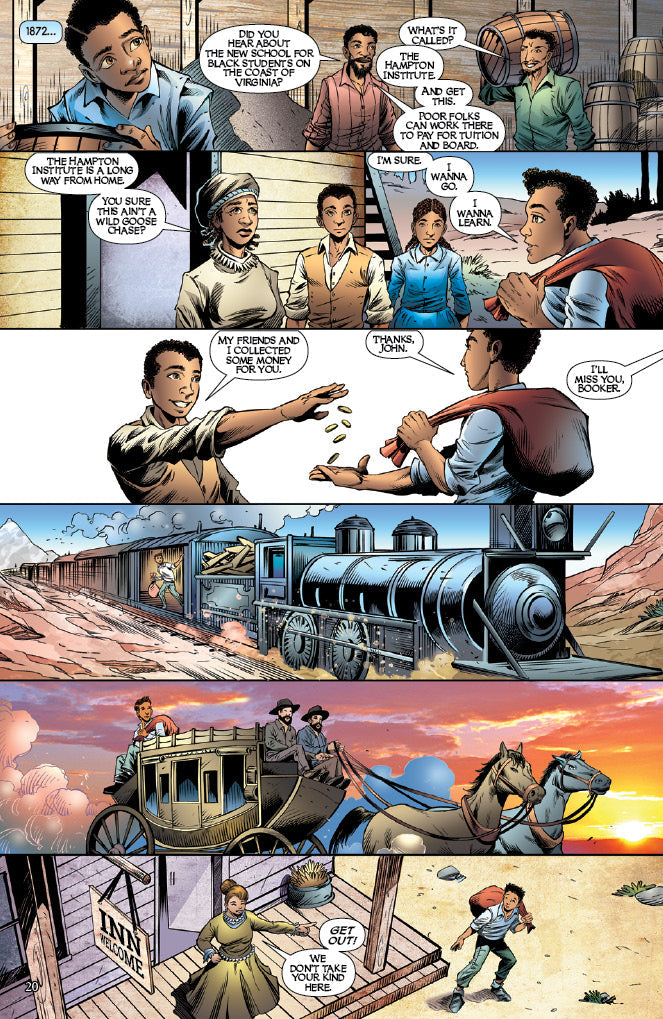 comic panels from "Booker" graphic novel